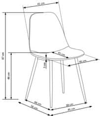 Halmar Jedilni stol K417, siva