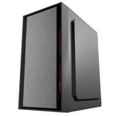 Gembird FORNAX-960R akrilno steklo microATX 3 x 12 cm rdeči LED 2x USB 3.0 Gaming računalniško ohišje