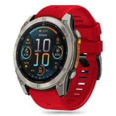 Tech-protect Silicone Line pašček za Garmin Fenix 5x / 5x Plus / 6x / 6x Pro / 7x / 8 51mm, red