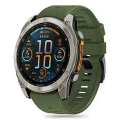 Tech-protect Silicone Line pašček za Garmin Fenix 5x / 5x Plus / 6x / 6x Pro / 7x / 8 51mm, military green