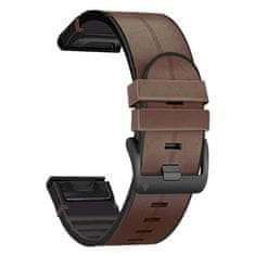 Tech-protect Silicone Pu pašček za Garmin Fenix 5x / 5x Plus / 6x / 6x Pro / 7x / 8 51mm, brown