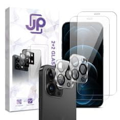 JP JP Combo pack, Komplet 2 kaljenih stekel in 2 stekel za kamero, iPhone 12 Pro