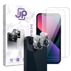 JP JP Combo pack, Komplet 2 kaljenih stekel in 2 stekel za kamero, iPhone 13