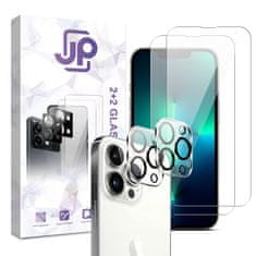 JP JP Combo pack, Komplet 2 kaljenih stekel in 2 stekel za kamero, iPhone 13 Pro