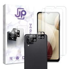 JP JP Combo pack, Komplet 2 kaljenih stekel in 2 stekel za kamero, Samsung Galaxy A12