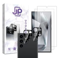 JP JP Combo pack, Komplet 2 kaljenih stekel in 2 stekel za kamero, Samsung Galaxy S24 Ultra