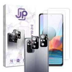 JP JP Combo pack, Komplet 2 kaljenih stekel in 2 stekel za kamero, Xiaomi Redmi Note 10