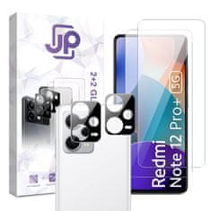 JP JP Combo pack, Komplet 2 kaljenih stekel in 2 stekel za kamero, Xiaomi Redmi Note 12 Pro Plus