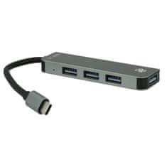 JP JP Hub 4v1, USB-C na 4x USB 3.0, siv