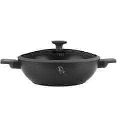 Ponev WOK s titanovo površino in pokrovom 30 cm antracitna kolekcija BH-8125