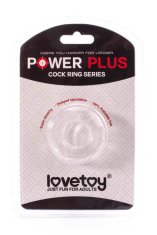 Erotic Collection Lovetoy Power Plus prstan za penis, prozoren, dia. 2 cm