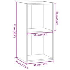 Vidaxl Knjižna omara rjavi hrast 40x30x77 cm inženirski les