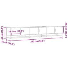 Vidaxl TV omarica sonoma hrast 240x35x41 cm inženirski les