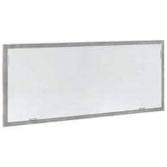 Vidaxl LED kopalniško ogledalo betonsko siva 100x8,5x37 cm inž. les