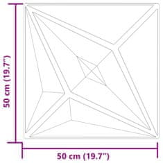 Vidaxl Stenski paneli 12 kosov sivi 50x50 cm XPS 3 m² zvezda