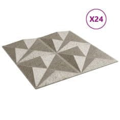 Vidaxl Stenski paneli 24 kosov beton 50x50 cm XPS 6 m² origami