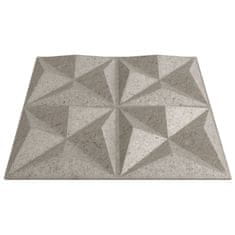 Vidaxl Stenski paneli 24 kosov beton 50x50 cm XPS 6 m² origami