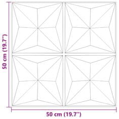 Vidaxl Stenski paneli 12 kosov beton 50x50 cm XPS 3 m² origami