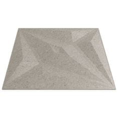 Vidaxl Stenski paneli 12 kosov beton 50x50 cm XPS 3 m² zvezda