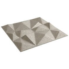 Vidaxl Stenski paneli 12 kosov beton 50x50 cm XPS 3 m² diamant