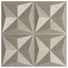 Vidaxl Stenski paneli 12 kosov beton 50x50 cm XPS 3 m² origami