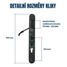 BOT Pametni ročaj TTLock H1 72 mm črn