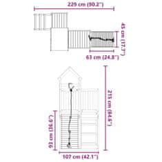 Vidaxl Zunanje igralo impregnirana borovina