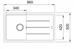 Franke Fragranite korito BFG 611-86, Graphite