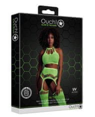 Ero Two Piece with Crop Top and Stockings - Green - XS/XL