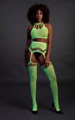 Ero Two Piece with Crop Top and Stockings - Green - XS/XL