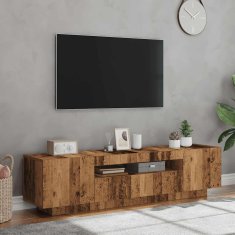 Vidaxl TV omarica z LED starinski les 160x35x40 cm inženirski les