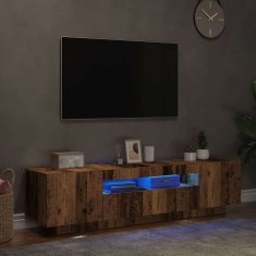 Vidaxl TV omarica z LED starinski les 160x35x40 cm inženirski les