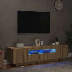 Vidaxl TV omarica z LED artisan hrast 160x35x40 cm inženirski les