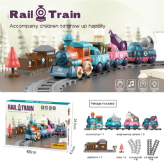 CAB Toys Otroški komplet električnih vlakcev Rail Train