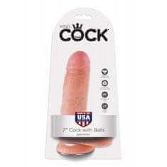 King Cock DILDO King Cock With Balls Light 7"