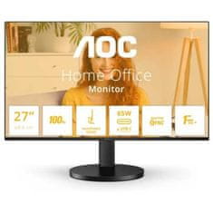 AOC Monitor 68,6 cm (27,0) Q27B3CF2 2560x1440 100Hz IPS 1ms HDMI USB-C 65W 2xUSB3.2 HAS Zvočniki 3H sRGB99% AdaptiveSync