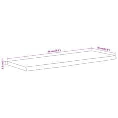 Vidaxl Stenska polica 70x30x2,5 cm pravokotna akacija naraven rob