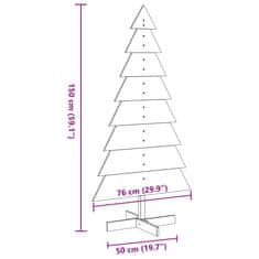 Vidaxl Lesena novoletna jelka za okras 150 cm trdna borovina