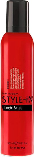 Inebrya Lak za lase z ekstra močnim utrjevanjem Ice Cream Style-In (Logic Style) 320 ml