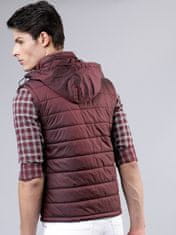 PANTONECLO Moška prešita vest, burgundy, M