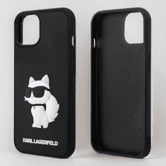 Karl Lagerfeld Silikonski ovitek Karl Lagerfeld " Rubber Choupette 3D" za iPhone 14 Pro Max (KLHCP14X3DRKHNK)