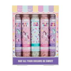 Baylis & Harding Beauticology May All Your Dreams Be Sweet Set kopalna sol Unicorn Candy 2 x 65 g + kopalna sol Strawberry Candy 2 x 65 g + kopalna sol Candy Floss 65 g za otroke