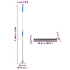 Vidaxl Čistilec tal 45,5x119,5 cm jeklo in guma