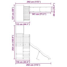 Vidaxl Zunanje igralo impregnirana borovina