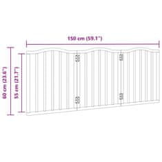 Vidaxl Vrata za pse zložljiva 3 paneli bela 150 cm topolovina