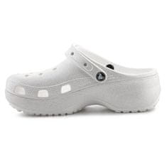 Crocs Cokle bela 41 EU Classic Platform Glitter Clog W Chalk