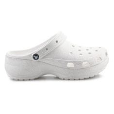 Crocs Cokle bela 41 EU Classic Platform Glitter Clog W Chalk