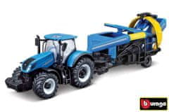 BBurago 10cm Kmetijski traktor New Holland T7.315 s kultivatorjem