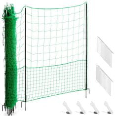 shumee Mrežasta varnostna ograja za vzrejo perutninskih kokoši 1,25 x 25 m