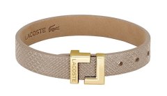 Lacoste Elegantna bež usnjena zapestnica Lura 2040216